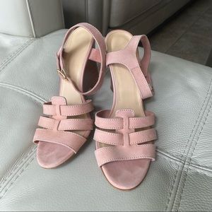 J. Crew blush suede wedges. Worn only 2 times, in excellent condition. Size 9.